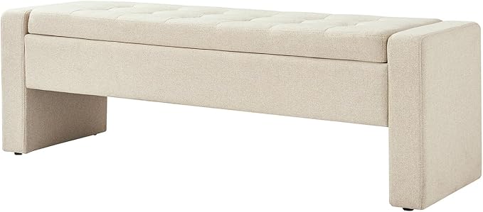 55" Modern Upholstered Storage Bench - Image 9