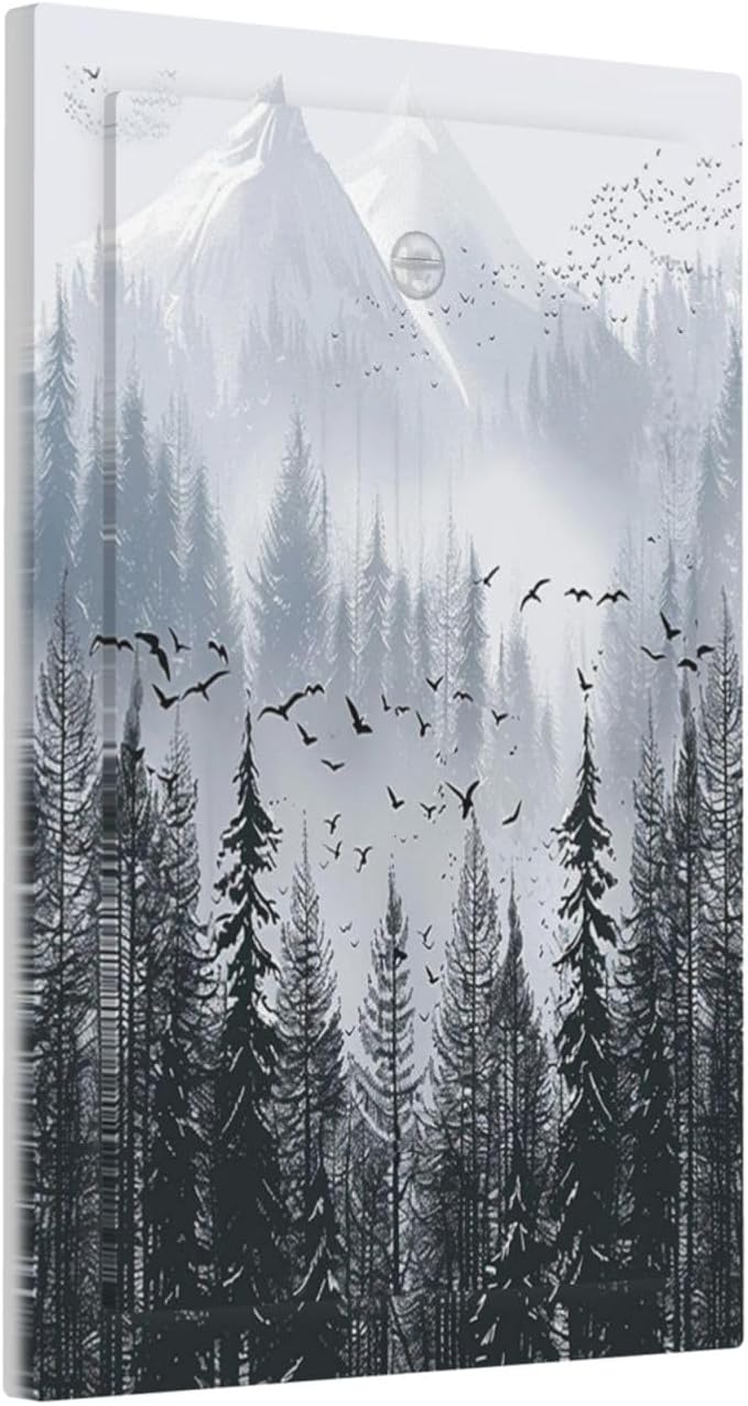 Misty Forest Nature Tree Mountain Birds Light Switch Cover Plate 1 Gang No - Image 2