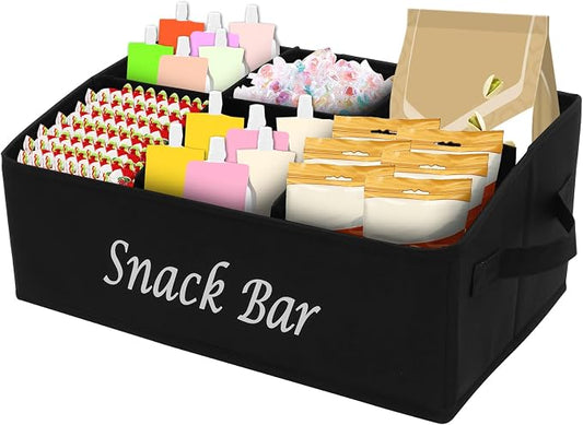 Snack Organizer for Countertop, 6 Compartment Snack Basket Container, Trapezoid by Unknown