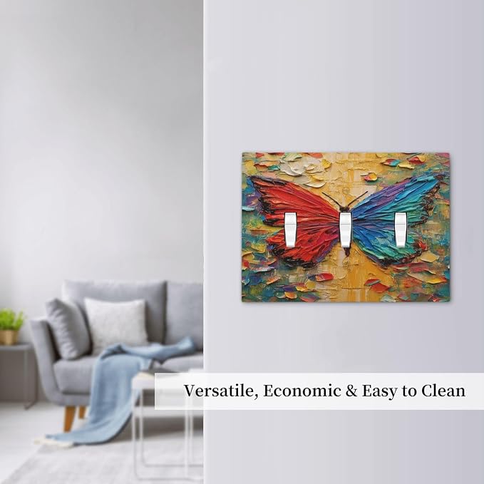 Decorative Switch Plates Colorful Butterfly Animal Insects Wall Art Abstract 3 - Image 7