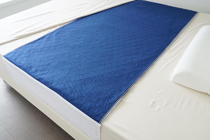 Pack of 2 Cotton Top-Layer Reusable Tuckable Underpads 34"X60" Incontinence Bed - Image 2