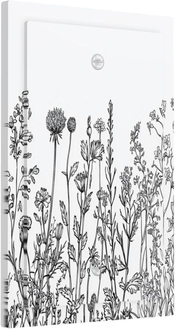 Light Switch Cover Plate Floral Wildflower Rustic Plant Leaves 1 Gang No Device - Image 2