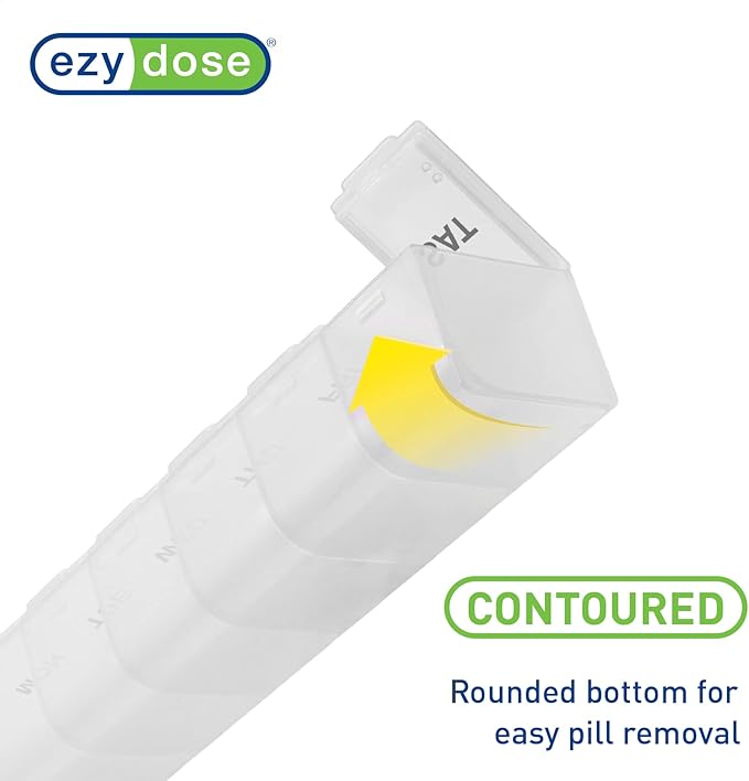 EZY DOSE Weekly Daily Pill Case, Medicine Planner, Vitamin Organizer, - Image 4