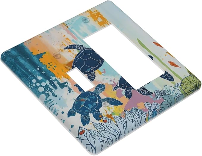 Outlet Covers Colorful Ocean Sea Turtle Marine Life 1 Toggle 1 Rocker - Image 3