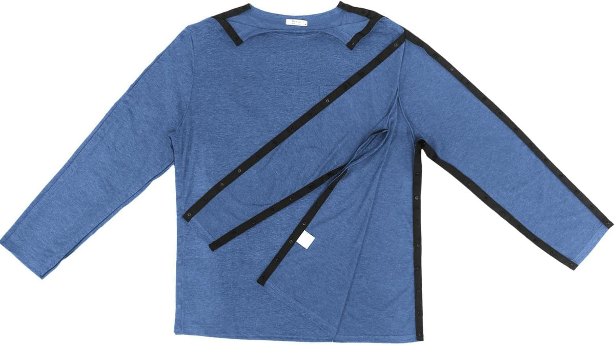 Deyeek Men's Post Shoulder Surgery Recovery Shirts Full Tear Away Long Sleeve - Image 6