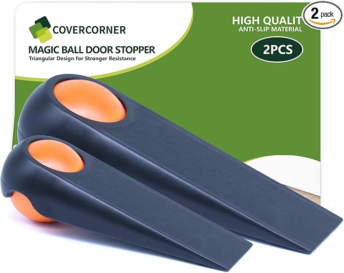 Door Stoppers for Bottom of Door, Rubber Door Stopper Wedges, Door Holders for by COVERCORNER