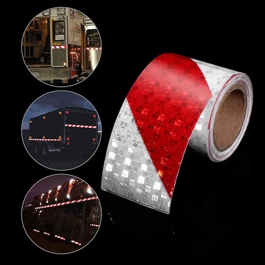 Red and White Reflective Tape 2 inch X 166 feet, Outdoor Waterproof Hazard - Image 6