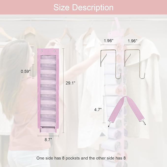 Legging Organizer Storage, Foldable Hanging Closet Organizer Storage - Image 6