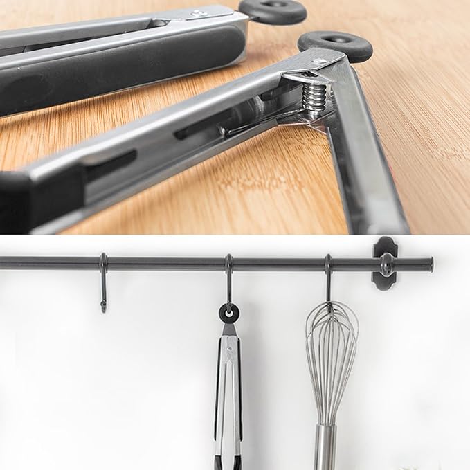 Cooking Tongs 9 inches and 12 inches Stainless Steel Kitchen Silicone Serving - Image 8