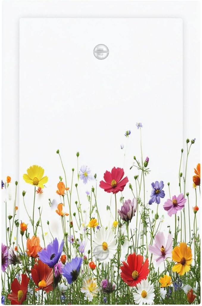 Light Switch Cover Plate Colorful Wildflowers Plant Floral Daisy 1 Gang No by Unknown