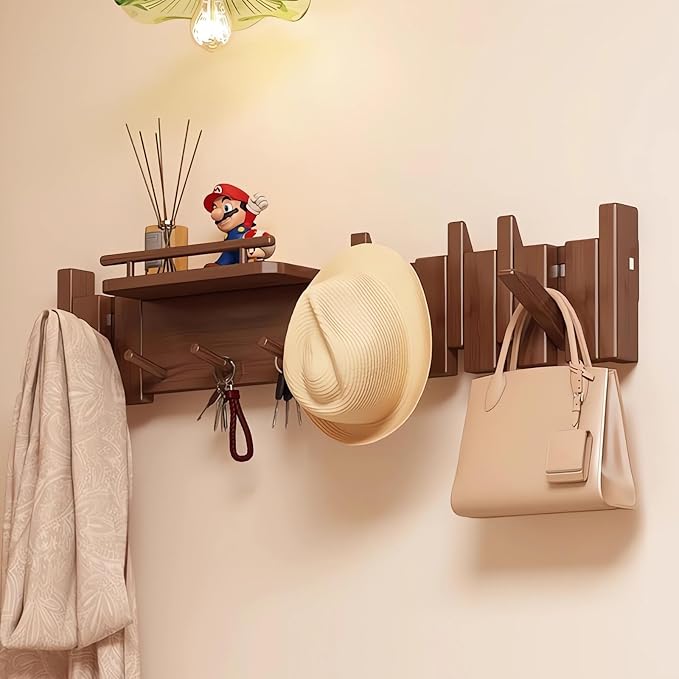Wall Mounted Piano Key Hanger | Flip Style Hook | Entrance Wall Art Hook by FleiSleep