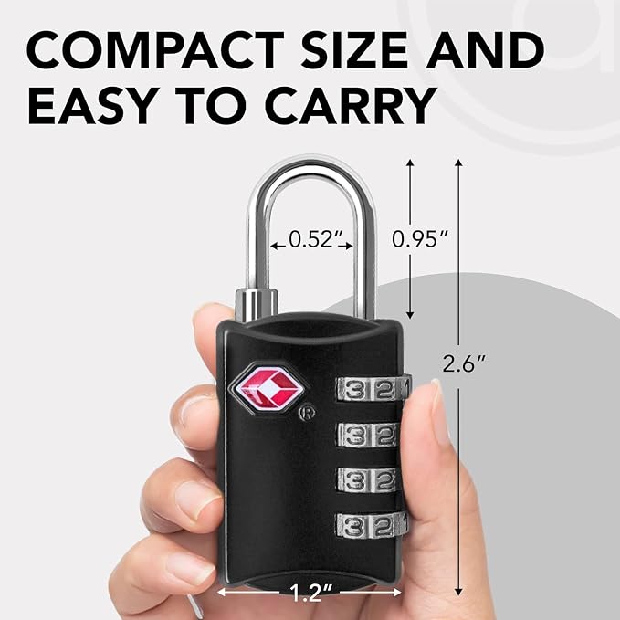 Luggage Locks TSA Approved, 4-Digit TSA Locks - Image 2