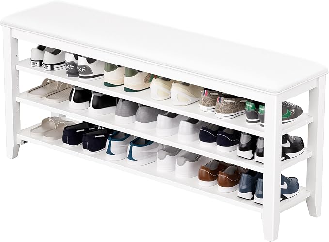 Shoe Bench Storage Rubberwood by Taitiy
