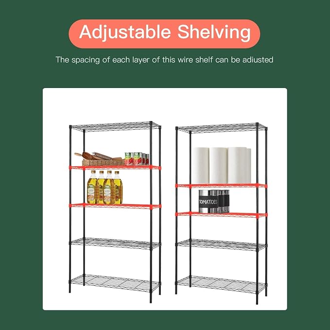 FDW 14" D×36" W×72" H Wire Shelving Unit Commercial Metal Shelf - Image 4