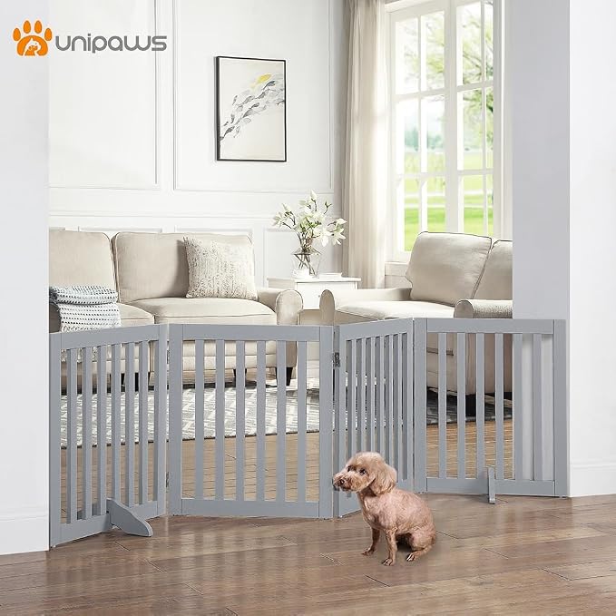 unipaws 24" H Free Standing Pet Gate - Image 2