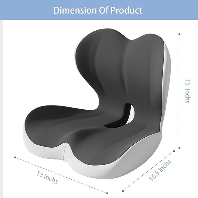Seat Cushion Premium Ergonomic Memory Foam Car & Office Chair Seat Cushion - Image 7