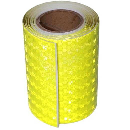 Industrial Reflective Tape Fluorescent Yellow 4 inch by tuyrchu