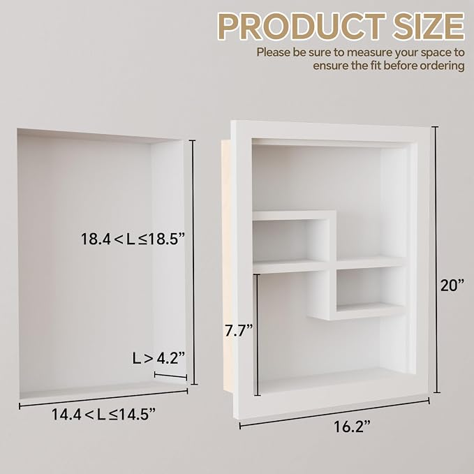 Solid Wood 14 X 18 Recessed Medicine Cabinet, Medicine Cabinet Organizer - Image 2