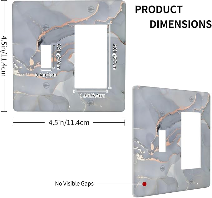Gray And Gold Marble Abstract Luxury Print Outlet Covers 1 Toggle 1 Rocker - Image 4