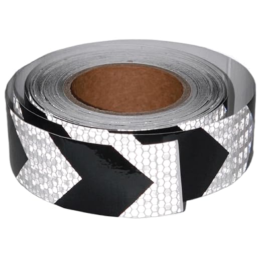 Black White Reflective Tape 2 inch X 66 feet, Outdoor Waterproof Hazard by tuyrchu