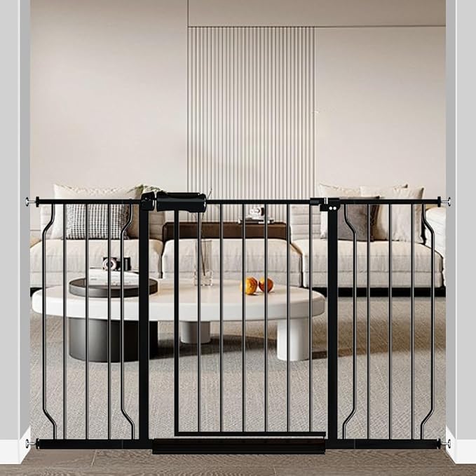 Fairy Baby Extra Wide Baby Gate 48-53 Inch Wide, Walk Through Pressure Mounted by FairyBaby