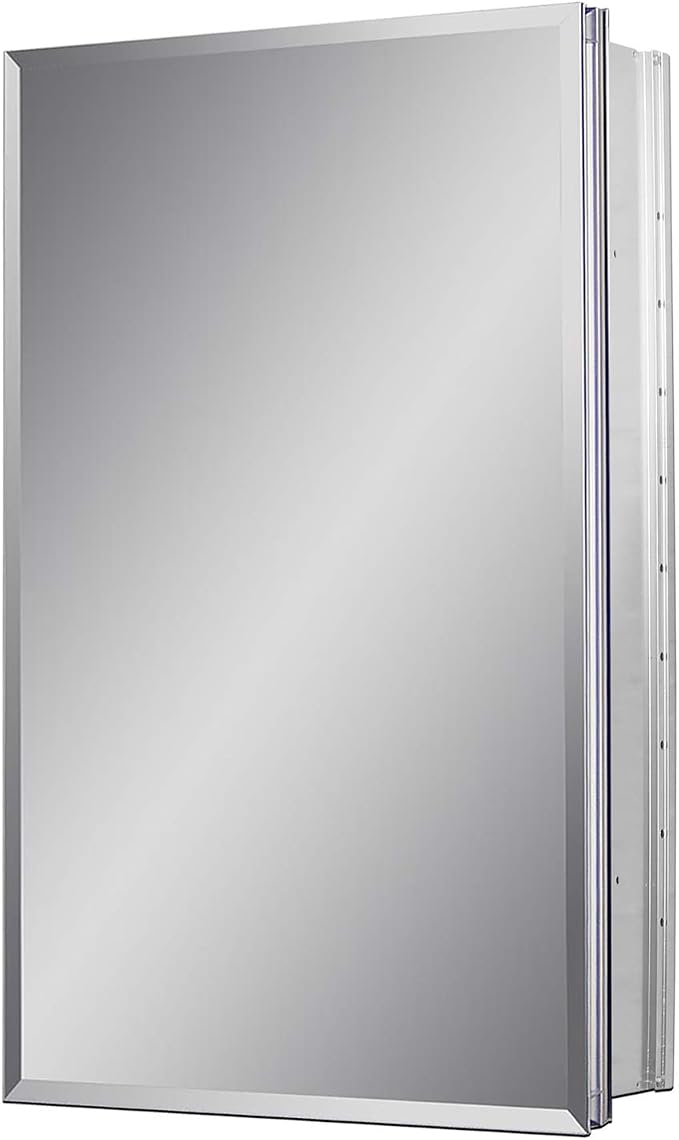 Fundin Aluminum Bathroom Mirror Cabinet Recess Mount Only, - Image 4