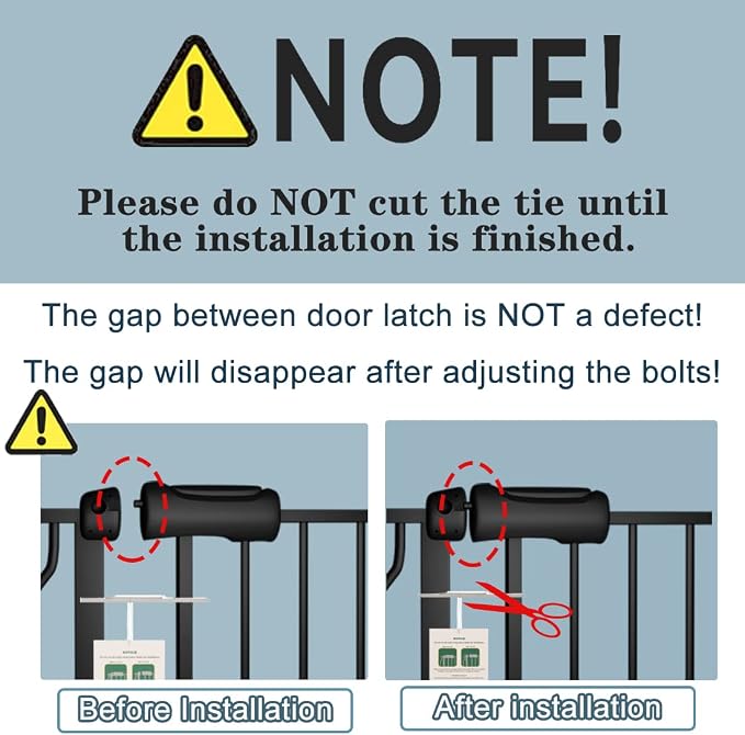 Extra Wide Baby Gate 57.5-62 Inch Black Walk THR Dog Gates Doorways House No - Image 7