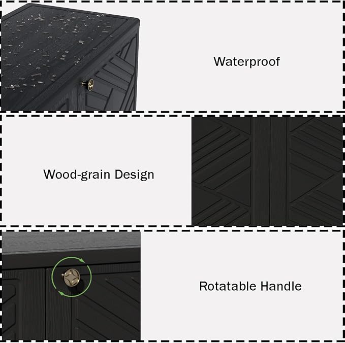 Outdoor/Indoor Storage Box, Resin and Plastic Storage Cabinet Waterproof - Image 6