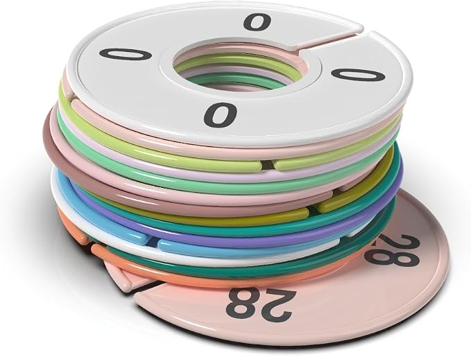 Sets of Women's Clothing Round Rack Size Dividers and Quantities Available … by discount+sizing