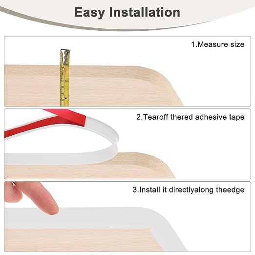 U-Shape Edge Banding, 0.98 Inch x 32.8 FT Self Adhesive Rubber Edge Trim - Image 5