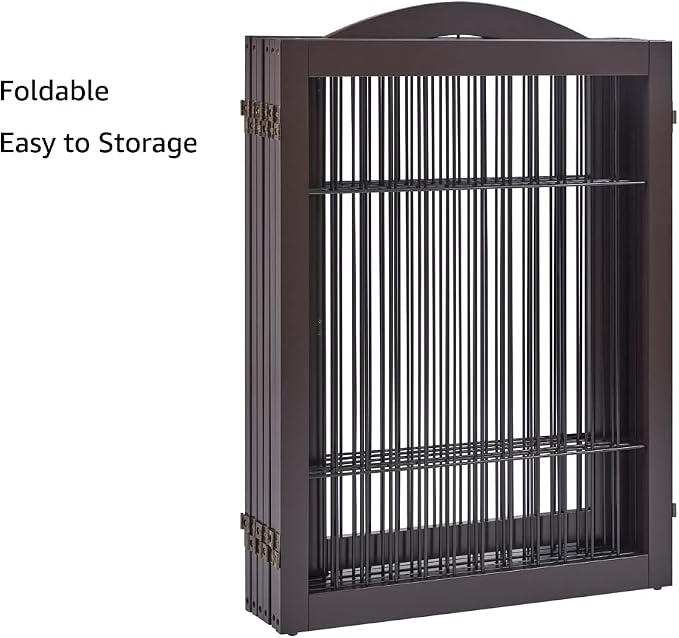 unipaws 144" Extra Wide Dog Gate and Pet Playpen, Free Standing Tall Dog Fence - Image 5