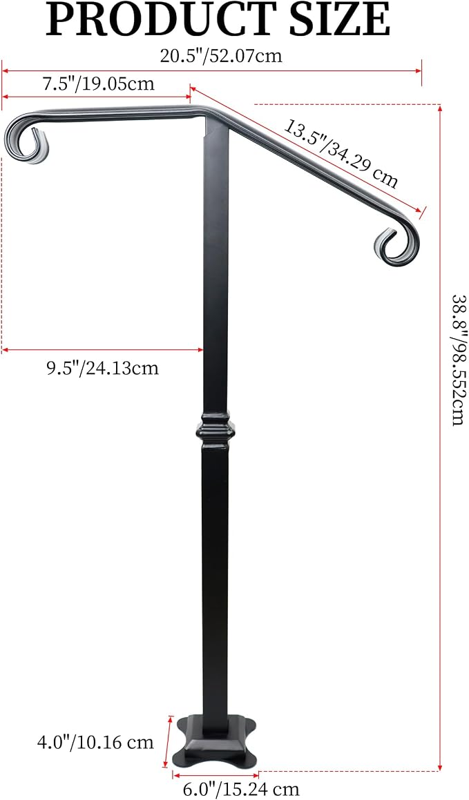 Handrail Railing, Single Post Handrail, Stair Railing - Image 2
