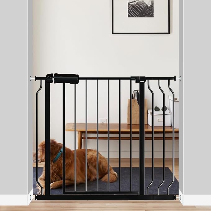 Fairy Baby Walk Through Baby Gate 34-38.5 Inch Wide, Pressure Mounted Safety by FairyBaby