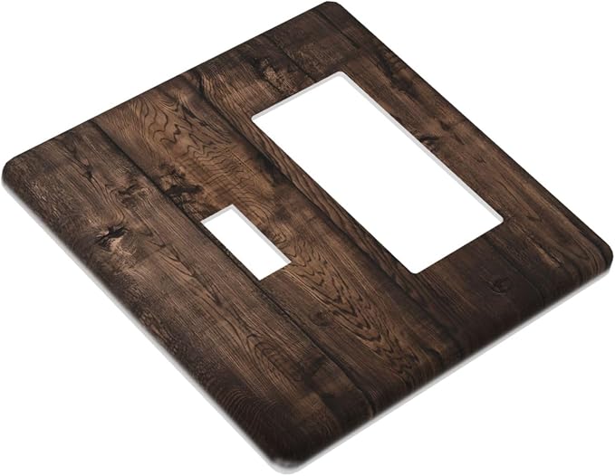 Rustic Brown Wood Plank Vintage Wooden Texture Print Outlet Covers 1 Toggle 1 - Image 3