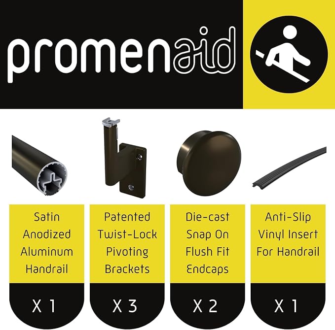 Promenaid 6ft Flush Handrail Kit - Image 2