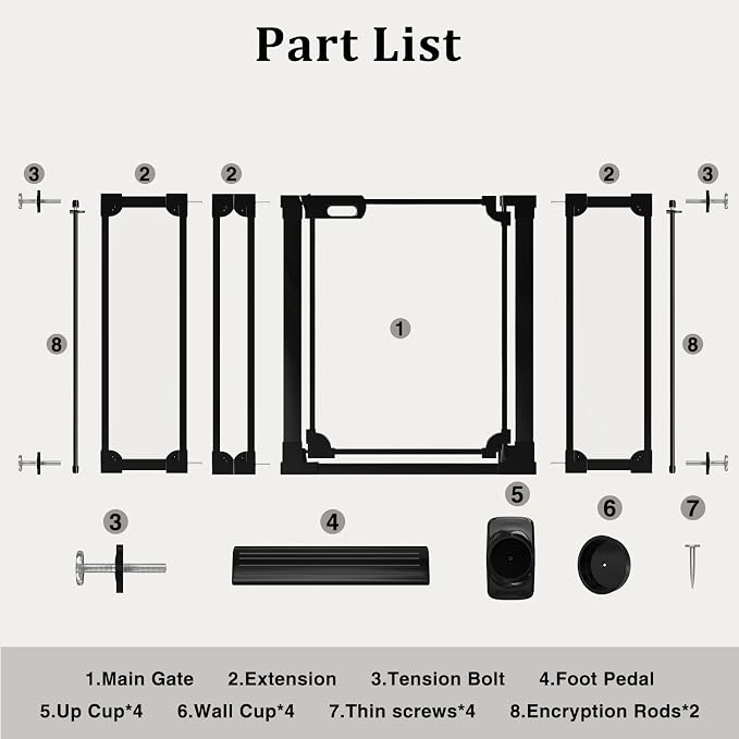 WAOWAO Clear Baby Gate for Stairs Modern Design Acrylic Auto Close Pet Gate - Image 8