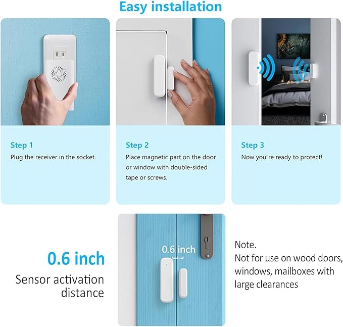 Wireless Door Chime for Business Entering, Door Open Alarm for Kid/Toddler Home - Image 6