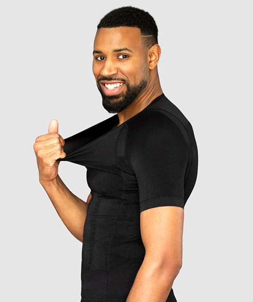 Curveless Men's Posture Corrector T-shirt | Anti Back Pain | Straightens Back by Curveless