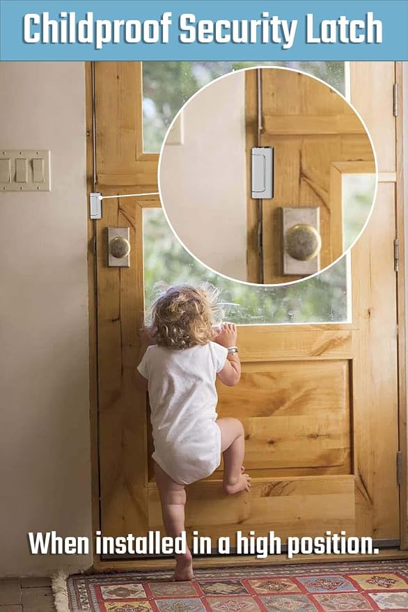 4PACK Home Security Door Reinforcement Lock Childproof, Add High Security to - Image 4