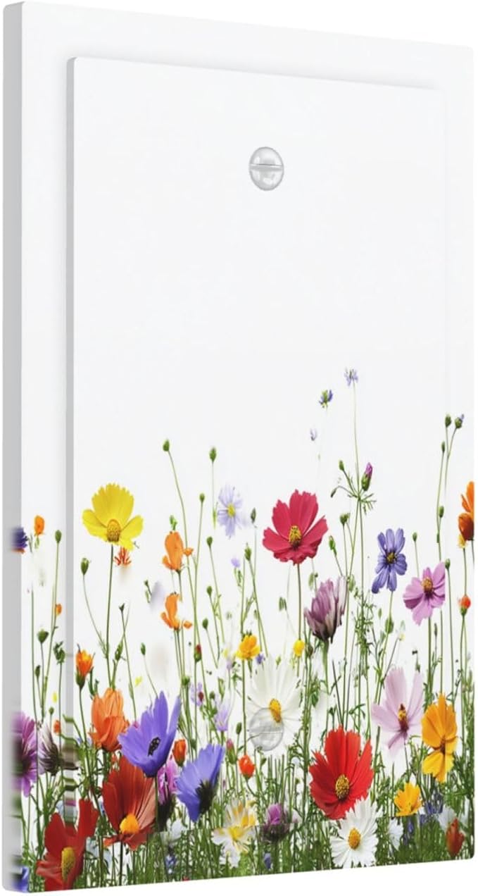 Light Switch Cover Plate Colorful Wildflowers Plant Floral Daisy 1 Gang No - Image 2