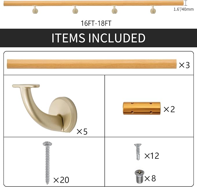 17 FT Modern Aluminum Handrail Set, handrails - Image 3