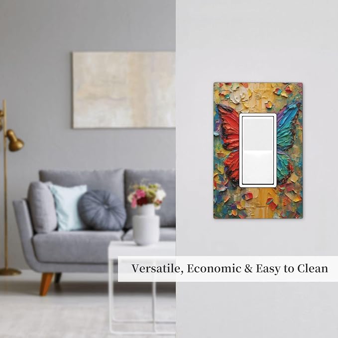 Decorative Outlet Covers Colorful Butterfly Animal Insects Wall Art Abstract 1 - Image 7