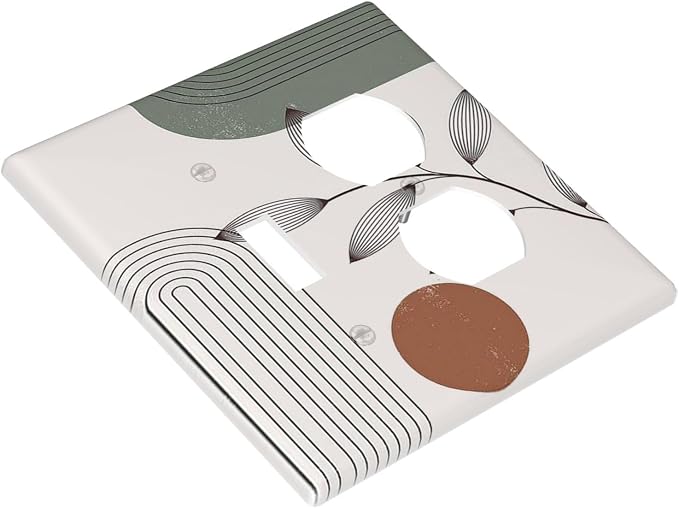 Wallplates Sage Green Boho Nature Art Minimalist Geometric Plant 1 Toggle 1 - Image 3