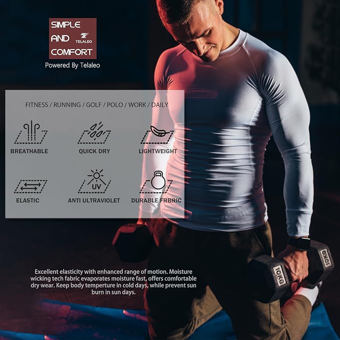 5 or 4 Pack Compression Shirts for Men Long Sleeve Athletic Base Layer - Image 2