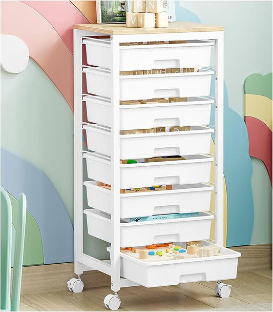 Rolling Cart with Drawers, 8 Drawer Rolling Cart, Rolling Drawer Cart, Rolling by SYKIARIOL