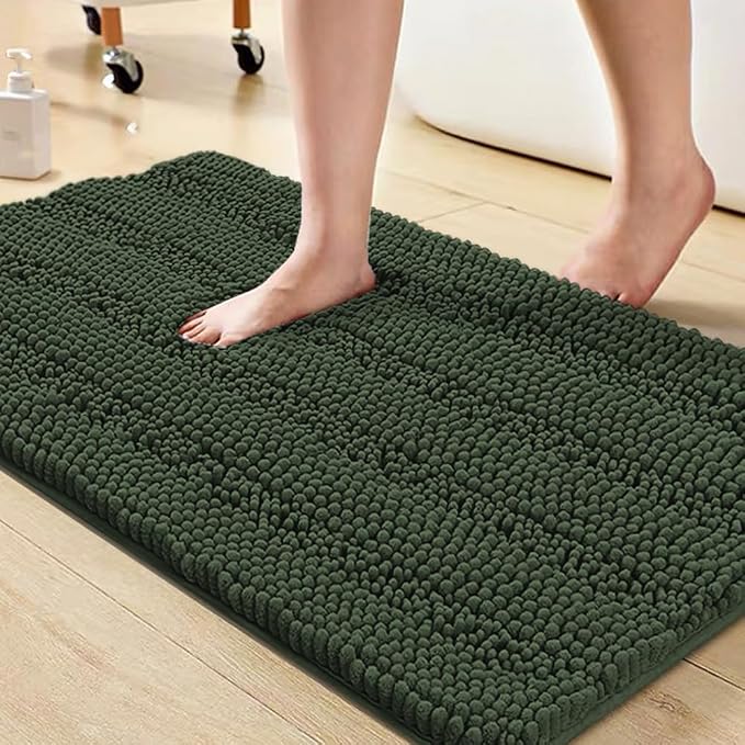 Turquoize Bathroom Rugs Shaggy Chenille Bath Rug Non Slip Thick Shaggy Bath Mats by Turquoize