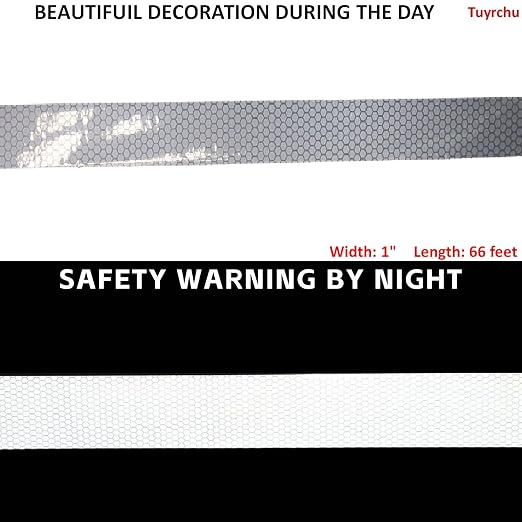 Industrial Reflective Tape Silver Outdoor Waterproof 1 inch, High Visibility - Image 3