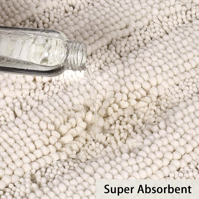 Turquoize Non Slip Shaggy Chenille Microfibers Bathroom Rug Bath Room Mat Extra - Image 5