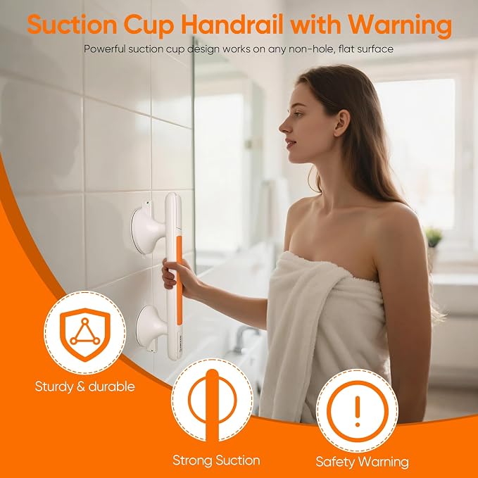 Showers Bathtubs Grab Bars, Slip Grip Handrails, Heavy Duty Anti Slip Grip - Image 3