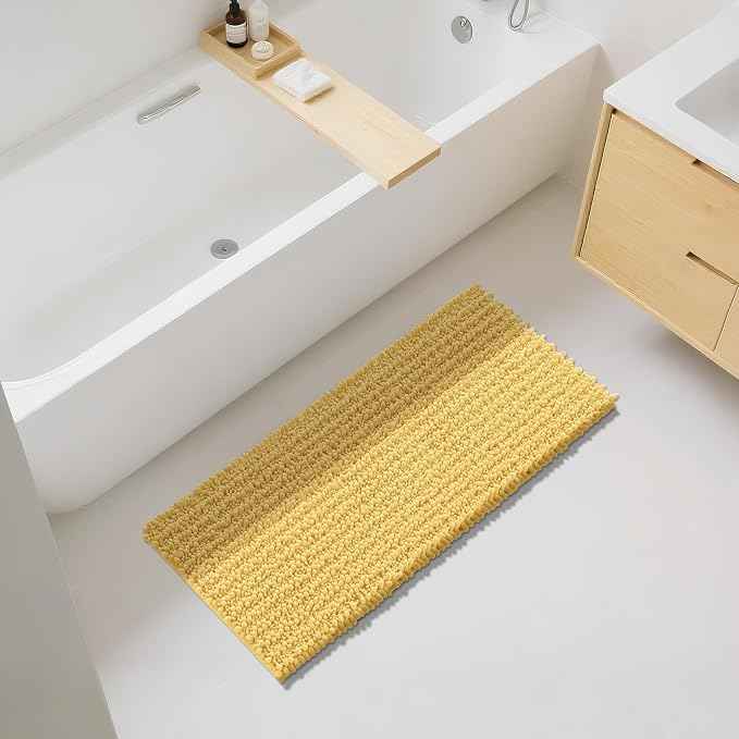 Yimobra Long Bathroom Rugs Non Slip Washable 44x24 Inch